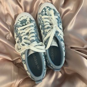 Gently used Adidas platforms tie dye